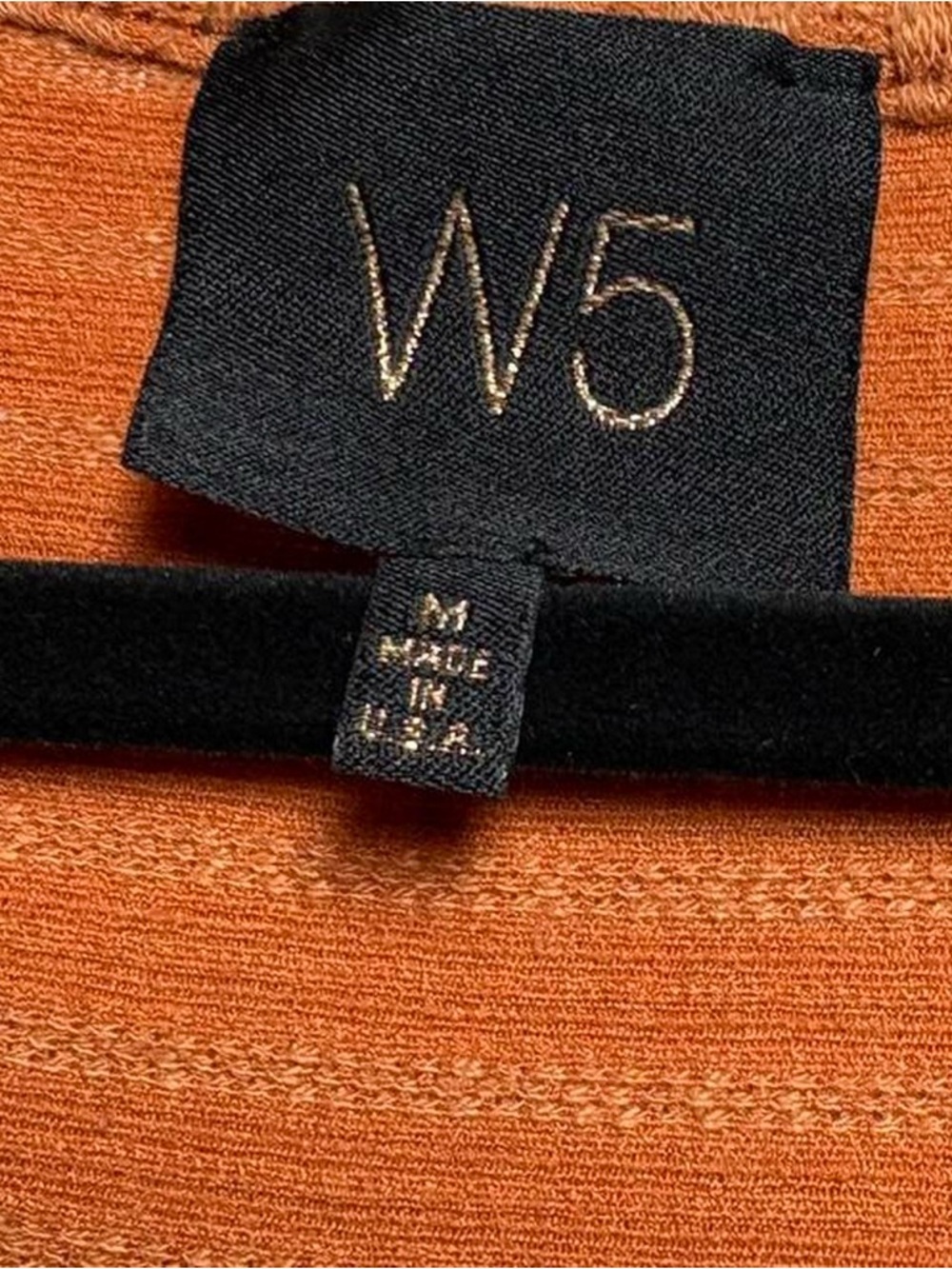 W5 Rust Orange Ribbed Button-Front Tank Top - Picture 4 of 7